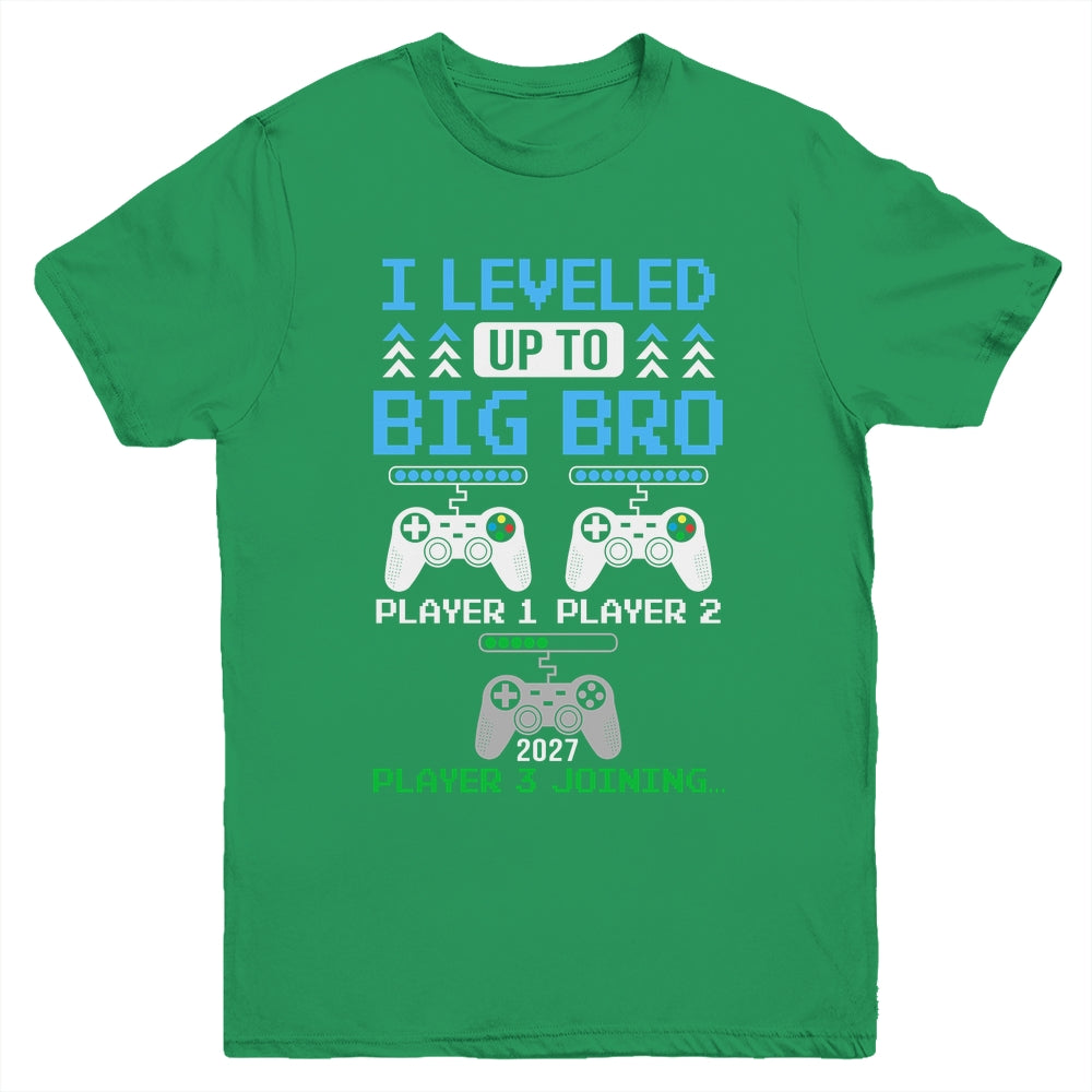 Leveled Up To Big Brother Again Big Brother Est 2027 Kids Youth Shirt | siriusteestore