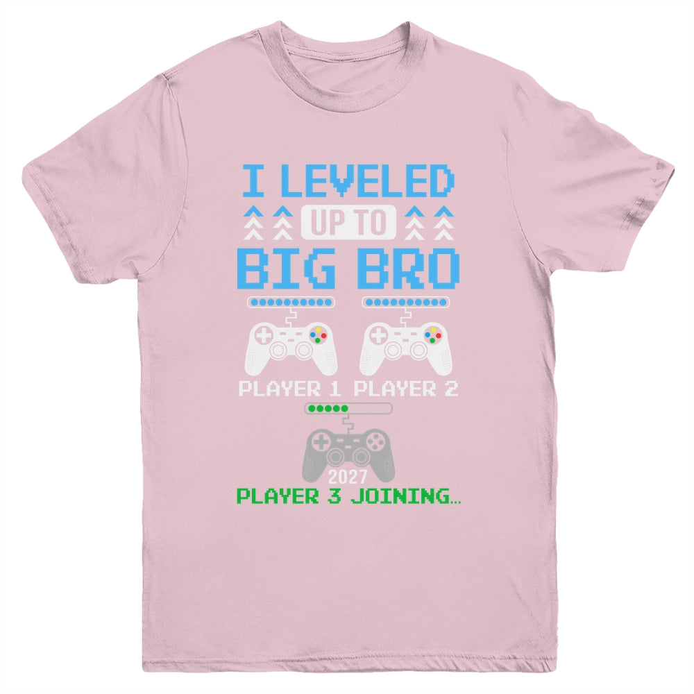 Leveled Up To Big Brother Again Big Brother Est 2027 Kids Youth Shirt | siriusteestore