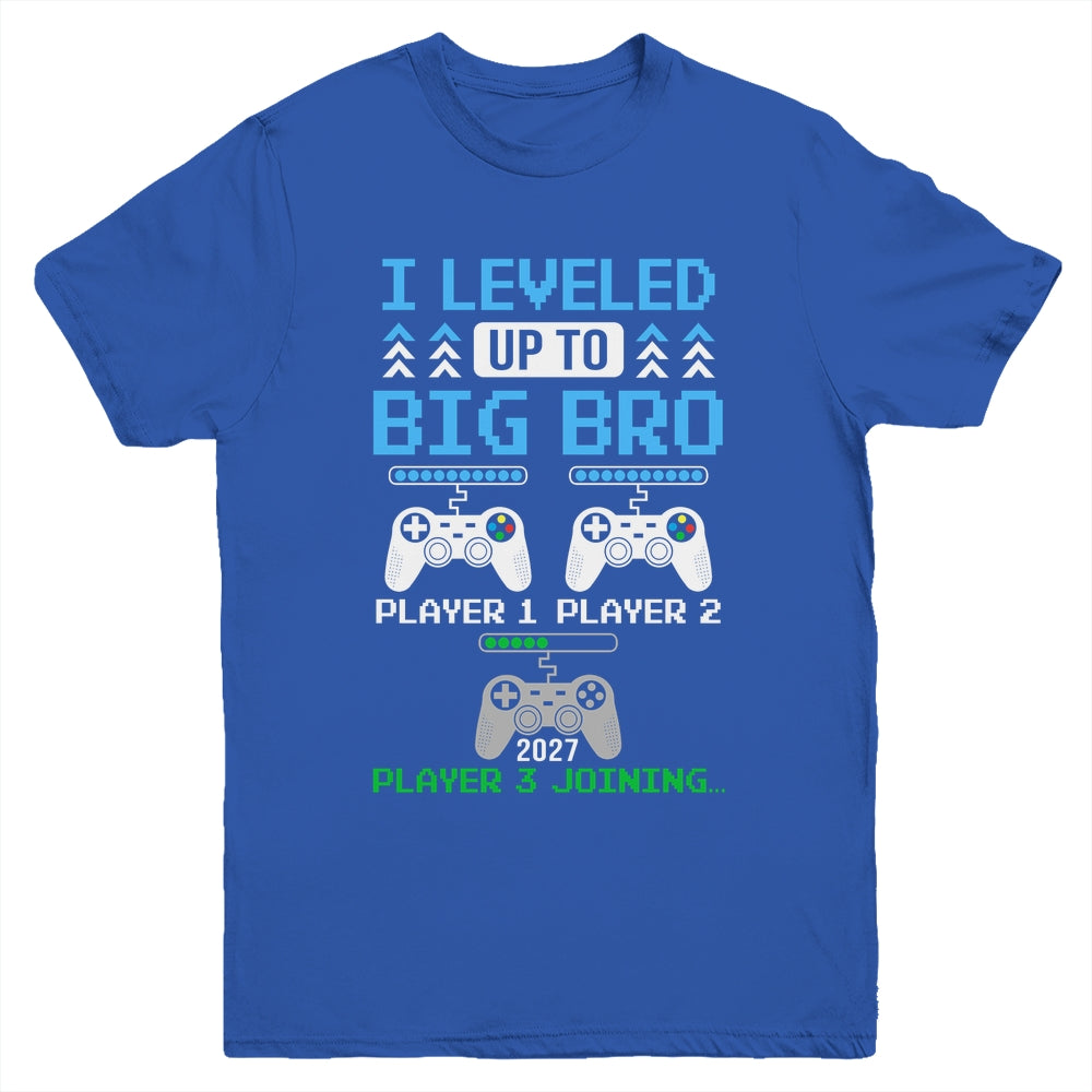 Leveled Up To Big Brother Again Big Brother Est 2027 Kids Youth Shirt | siriusteestore