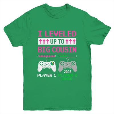 Leveled Up To Big Cousin 2025 Funny Video Game Soon To Be Cousin Youth Shirt | siriusteestore