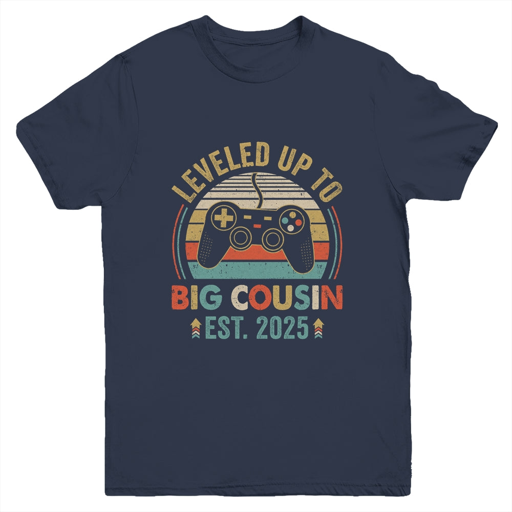 Leveled Up To Big Cousin 2025 Video Game Promoted To Cousin Youth Shirt | siriusteestore