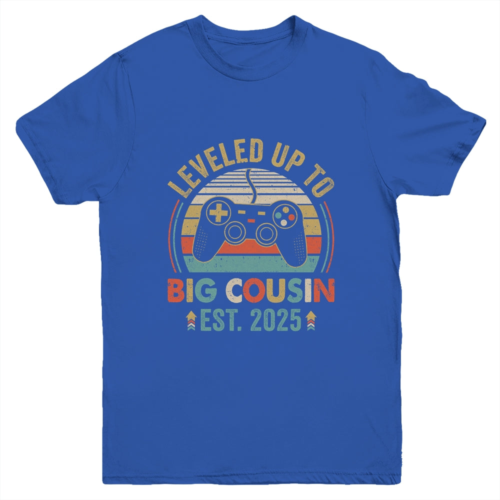 Leveled Up To Big Cousin 2025 Video Game Promoted To Cousin Youth Shirt | siriusteestore