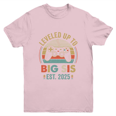 Leveled Up To Big Sister 2025 Video Game Promoted To Sister Youth Shirt | siriusteestore