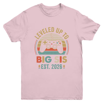 Leveled Up To Big Sister 2026 Video Game Promoted To Sister Youth Shirt | siriusteestore