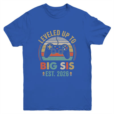 Leveled Up To Big Sister 2026 Video Game Promoted To Sister Youth Shirt | siriusteestore