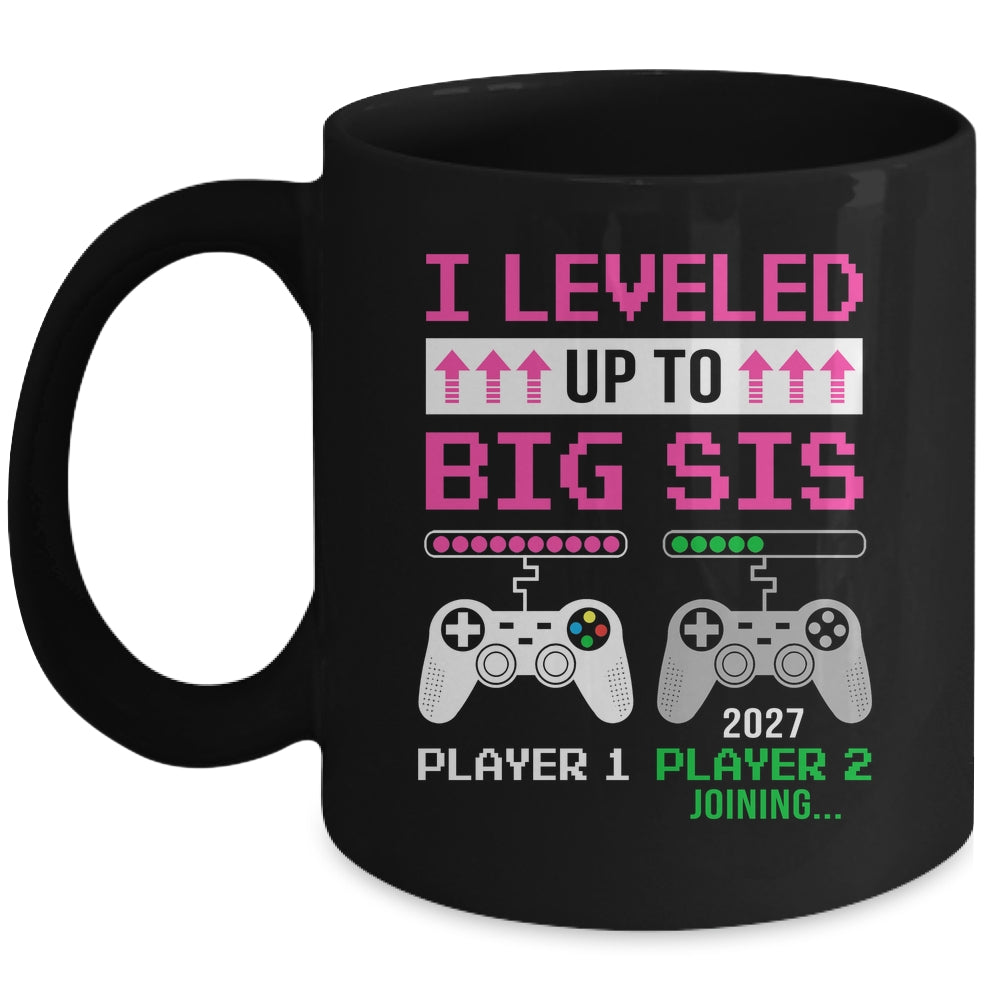 Leveled Up To Big Sister 2027 Funny Video Game Soon To Be Sister Mug | siriusteestore