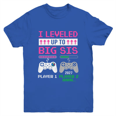 Leveled Up To Big Sister 2027 Funny Video Game Soon To Be Sister Youth Shirt | siriusteestore