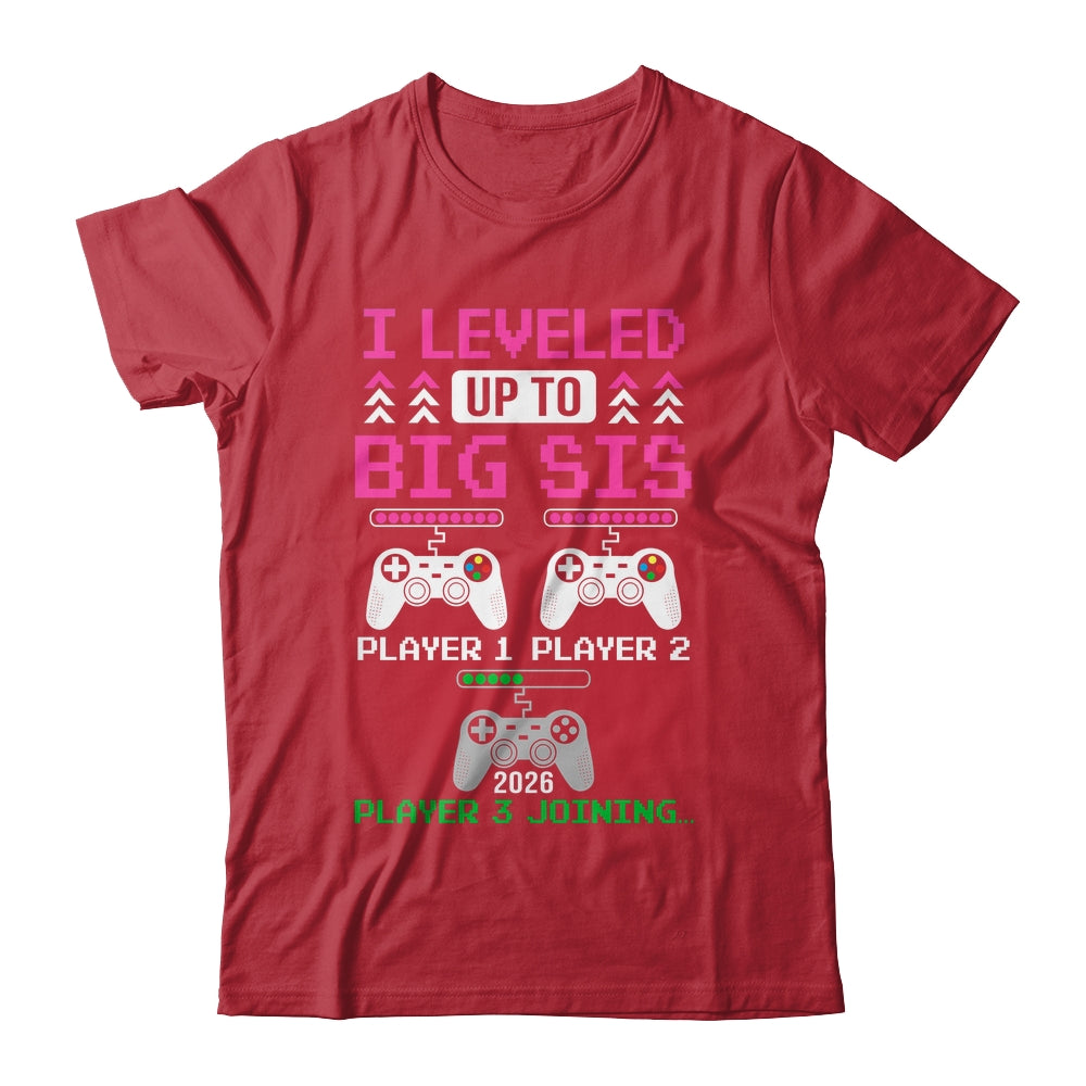 Leveled Up To Big Sister Again Big Sister Est 2026 Kids Youth Shirt | siriusteestore