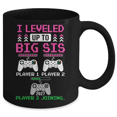 Leveled Up To Big Sister Again Big Sister Est 2027 Kids Mug | siriusteestore