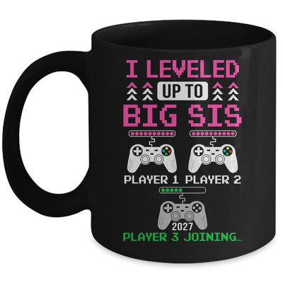 Leveled Up To Big Sister Again Big Sister Est 2027 Kids Mug | siriusteestore