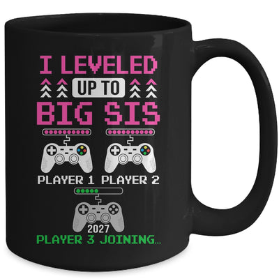 Leveled Up To Big Sister Again Big Sister Est 2027 Kids Mug | siriusteestore