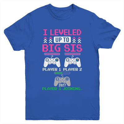 Leveled Up To Big Sister Again Big Sister Est 2027 Kids Youth Shirt | siriusteestore