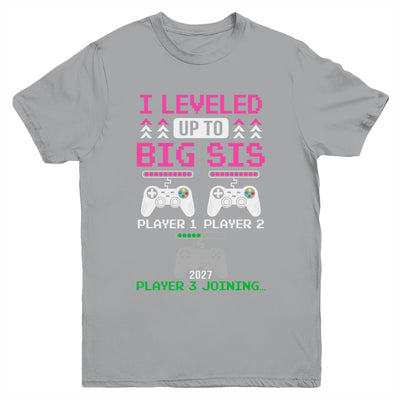 Leveled Up To Big Sister Again Big Sister Est 2027 Kids Youth Shirt | siriusteestore