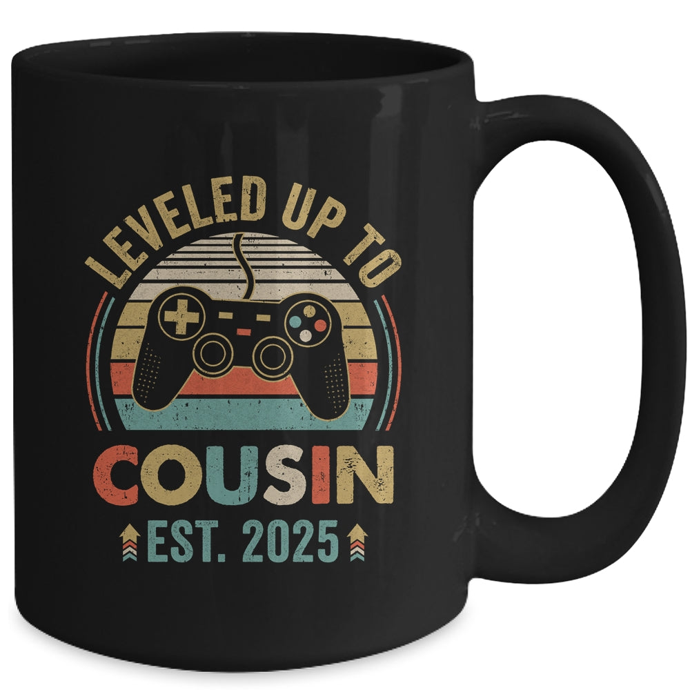 Leveled Up To Cousin 2025 Video Game Promoted To Cousin Mug | siriusteestore