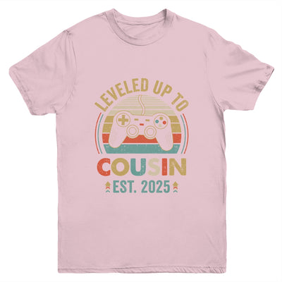 Leveled Up To Cousin 2025 Video Game Promoted To Cousin Youth Shirt | siriusteestore