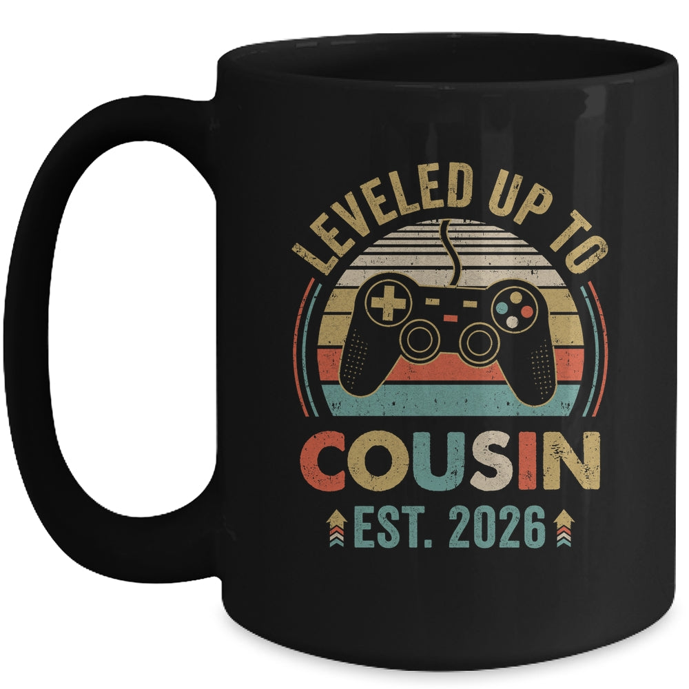 Leveled Up To Cousin 2026 Video Game Promoted To Cousin Mug | siriusteestore