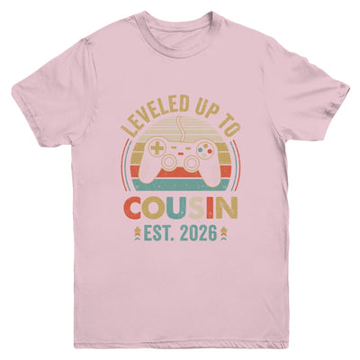 Leveled Up To Cousin 2026 Video Game Promoted To Cousin Youth Shirt | siriusteestore