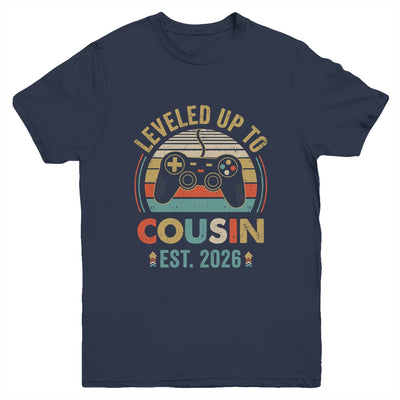 Leveled Up To Cousin 2026 Video Game Promoted To Cousin Youth Shirt | siriusteestore