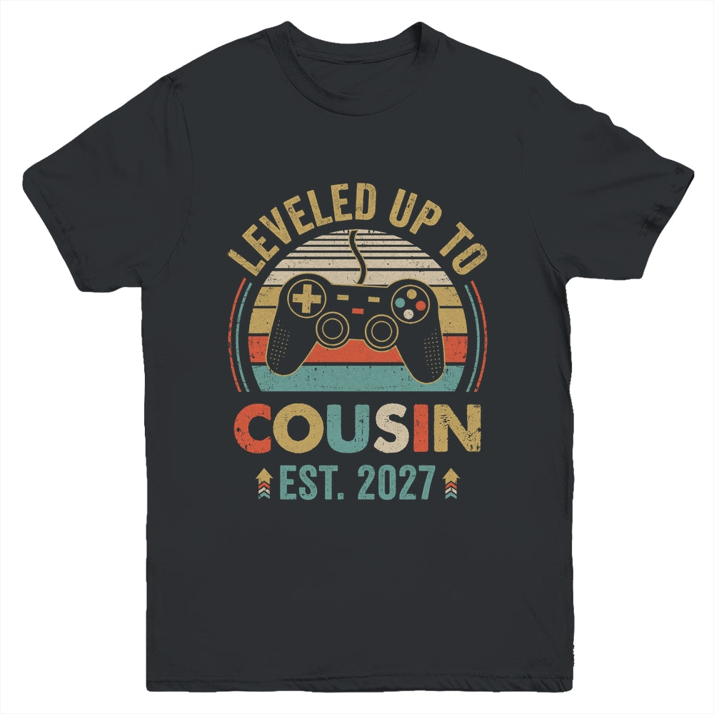 Leveled Up To Cousin 2027 Video Game Promoted To Cousin Youth Shirt | siriusteestore