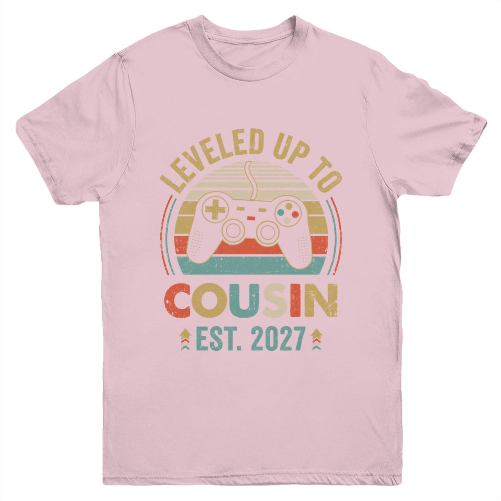 Leveled Up To Cousin 2027 Video Game Promoted To Cousin Youth Shirt | siriusteestore