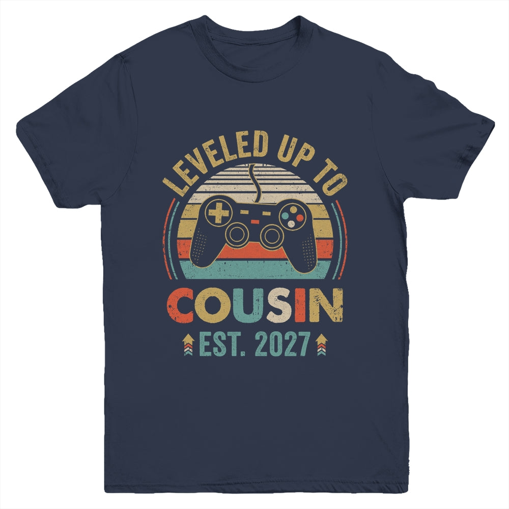 Leveled Up To Cousin 2027 Video Game Promoted To Cousin Youth Shirt | siriusteestore