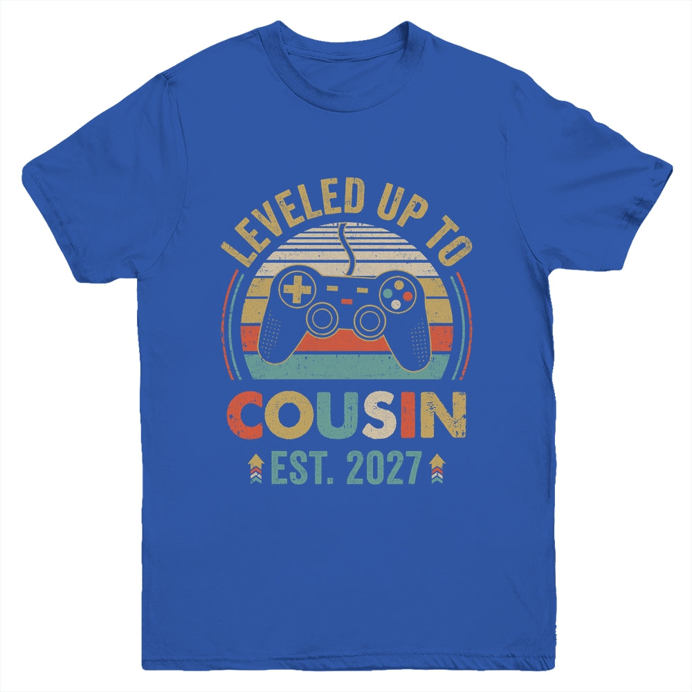 Leveled Up To Cousin 2027 Video Game Promoted To Cousin Youth Shirt | siriusteestore