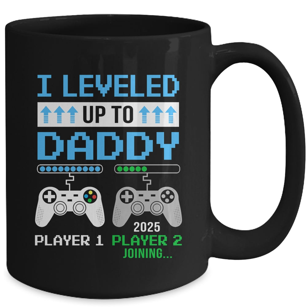Leveled Up To Daddy 2025 Funny Video Game Soon To Be Daddy Mug | siriusteestore