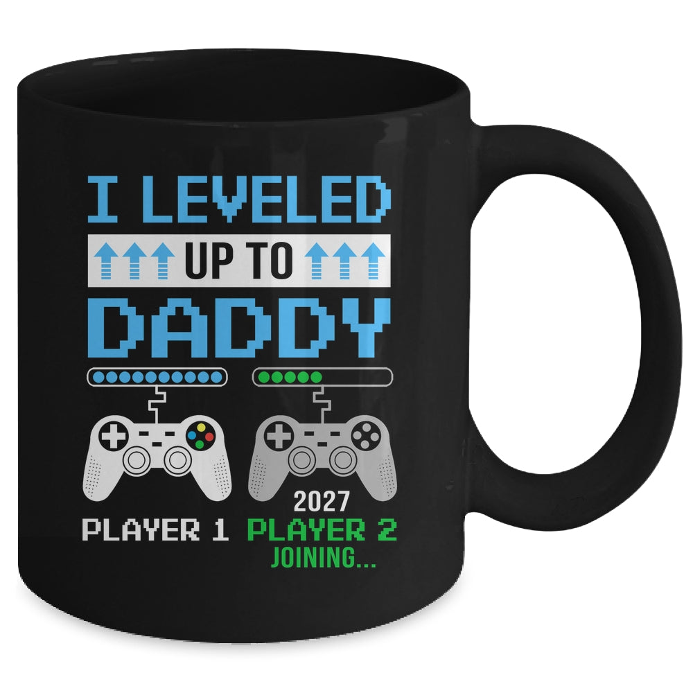 Leveled Up To Daddy 2027 Funny Video Game Soon To Be Daddy Mug | siriusteestore