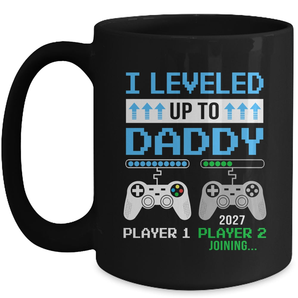 Leveled Up To Daddy 2027 Funny Video Game Soon To Be Daddy Mug | siriusteestore