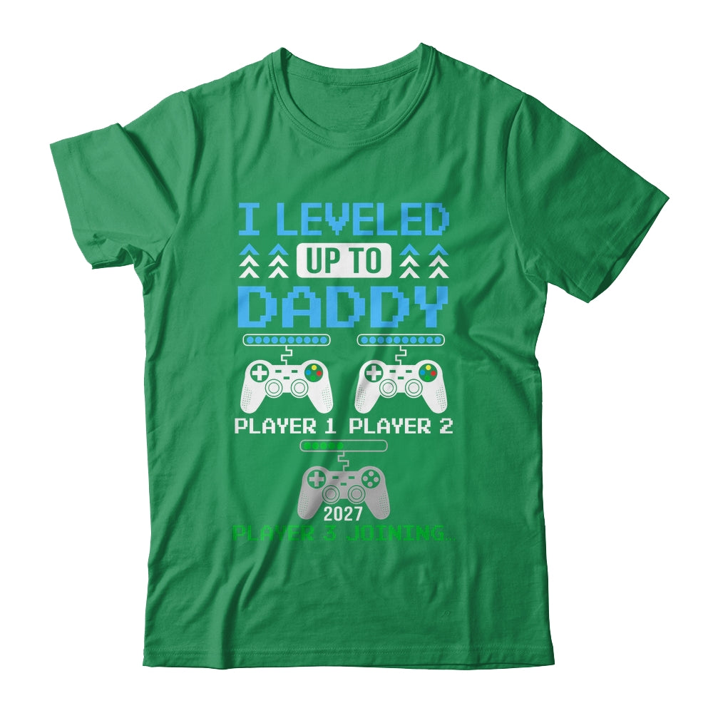 Leveled Up To Daddy Again Funny Funny Gamer Dad Est 2027 Shirt & Hoodie | siriusteestore