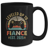 Leveled Up To Fiance 2025 Newly Engaged Matching Gamer Mug | siriusteestore