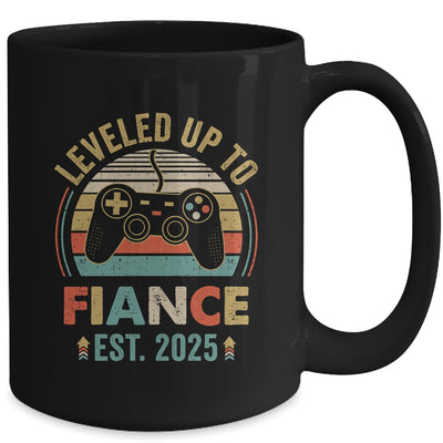 Leveled Up To Fiance 2025 Newly Engaged Matching Gamer Mug | siriusteestore
