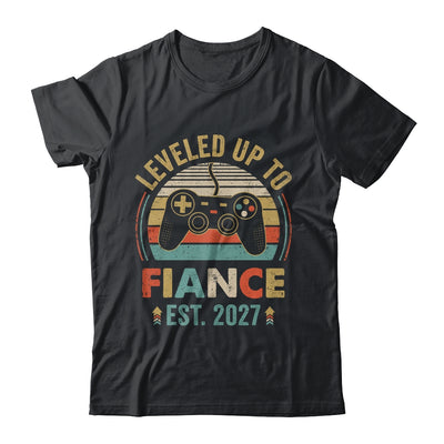 Leveled Up To Fiance 2027 Newly Engaged Matching Gamer Shirt & Hoodie | siriusteestore