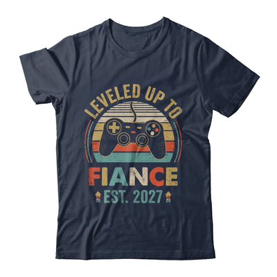 Leveled Up To Fiance 2027 Newly Engaged Matching Gamer Shirt & Hoodie | siriusteestore