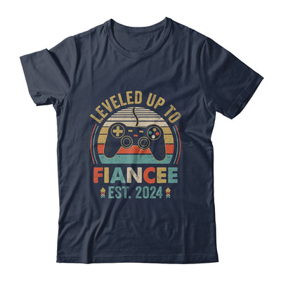 Leveled Up To Fiancee 2024 Newly Engaged Matching Gamer Shirt & Tank Top | siriusteestore