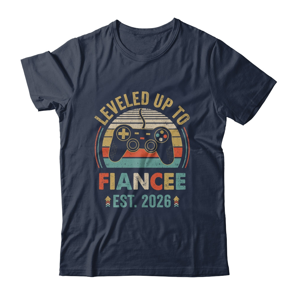 Leveled Up To Fiancee 2026 Newly Engaged Matching Gamer Shirt & Hoodie | siriusteestore