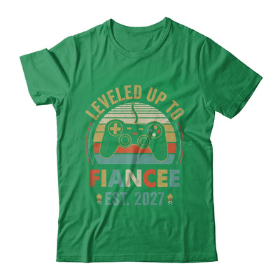Leveled Up To Fiancee 2027 Newly Engaged Matching Gamer Shirt & Hoodie | siriusteestore