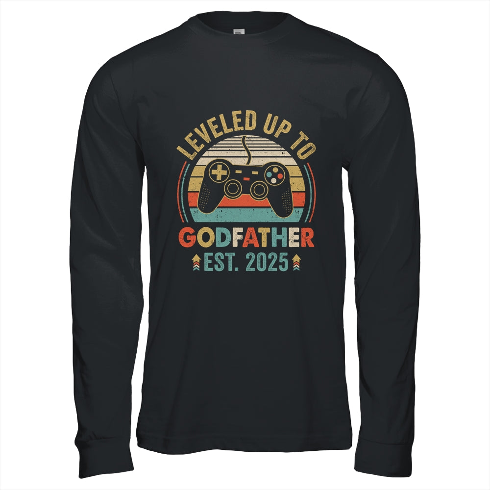 Leveled Up To Godfather 2025 Video Game Soon To Be Godfather Shirt & Hoodie | siriusteestore