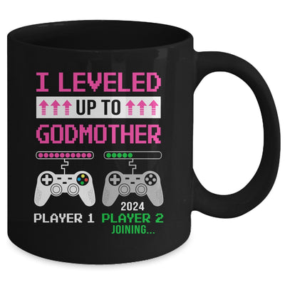 Leveled Up To Godmother 2024 Funny Video Game Soon To Be Godmother Mug | siriusteestore