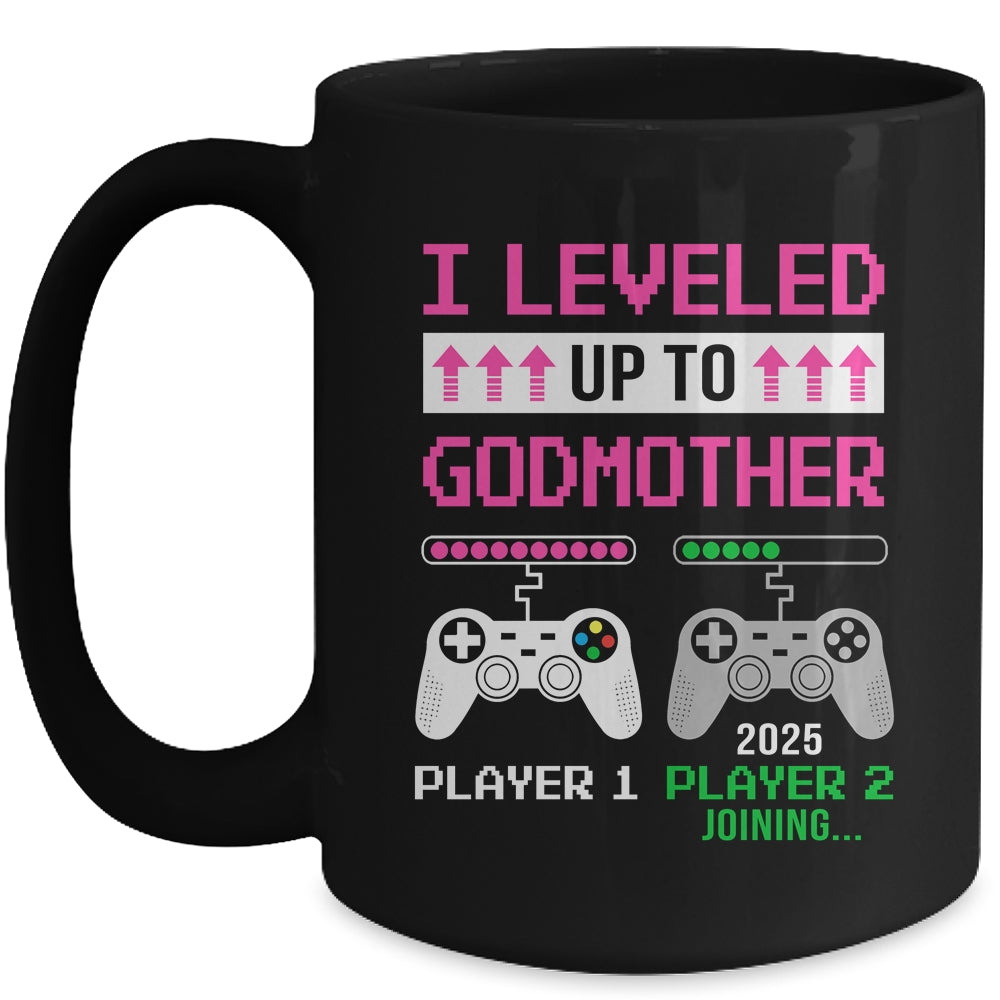 Leveled Up To Godmother 2025 Funny Video Game Soon To Be Godmother Mug | siriusteestore