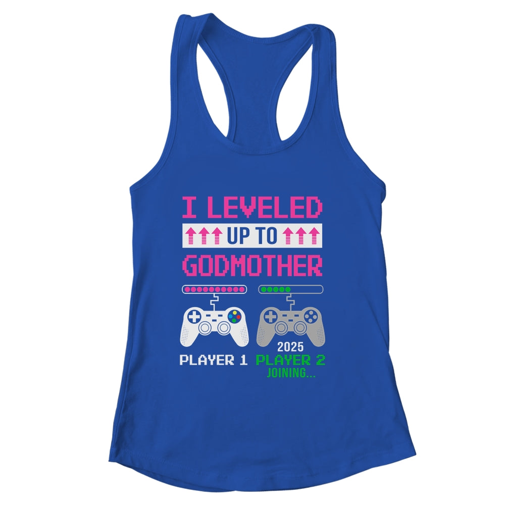 Leveled Up To Godmother 2025 Funny Video Game Soon To Be Godmother Shirt & Tank Top | siriusteestore