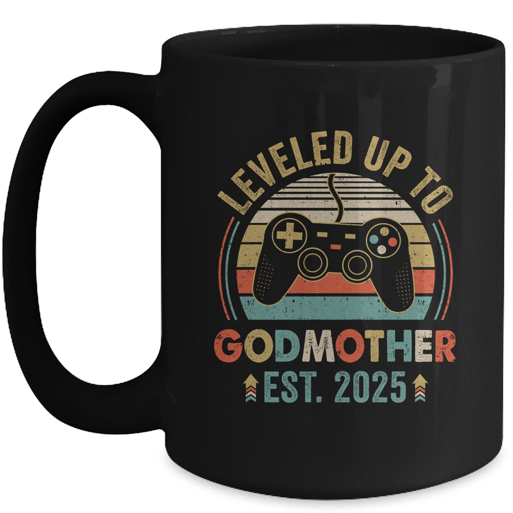 Leveled Up To Godmother 2025 Video Game Soon To Be Godmother Mug | siriusteestore