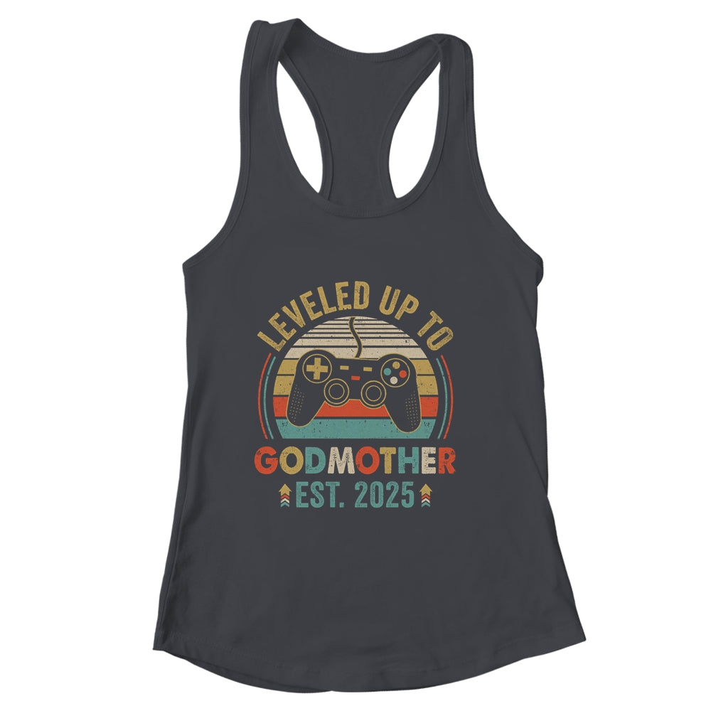 Leveled Up To Godmother 2025 Video Game Soon To Be Godmother Shirt & Tank Top | siriusteestore