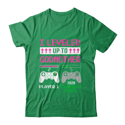 Leveled Up To Godmother 2026 Funny Video Game Soon To Be Godmother Shirt & Hoodie | siriusteestore