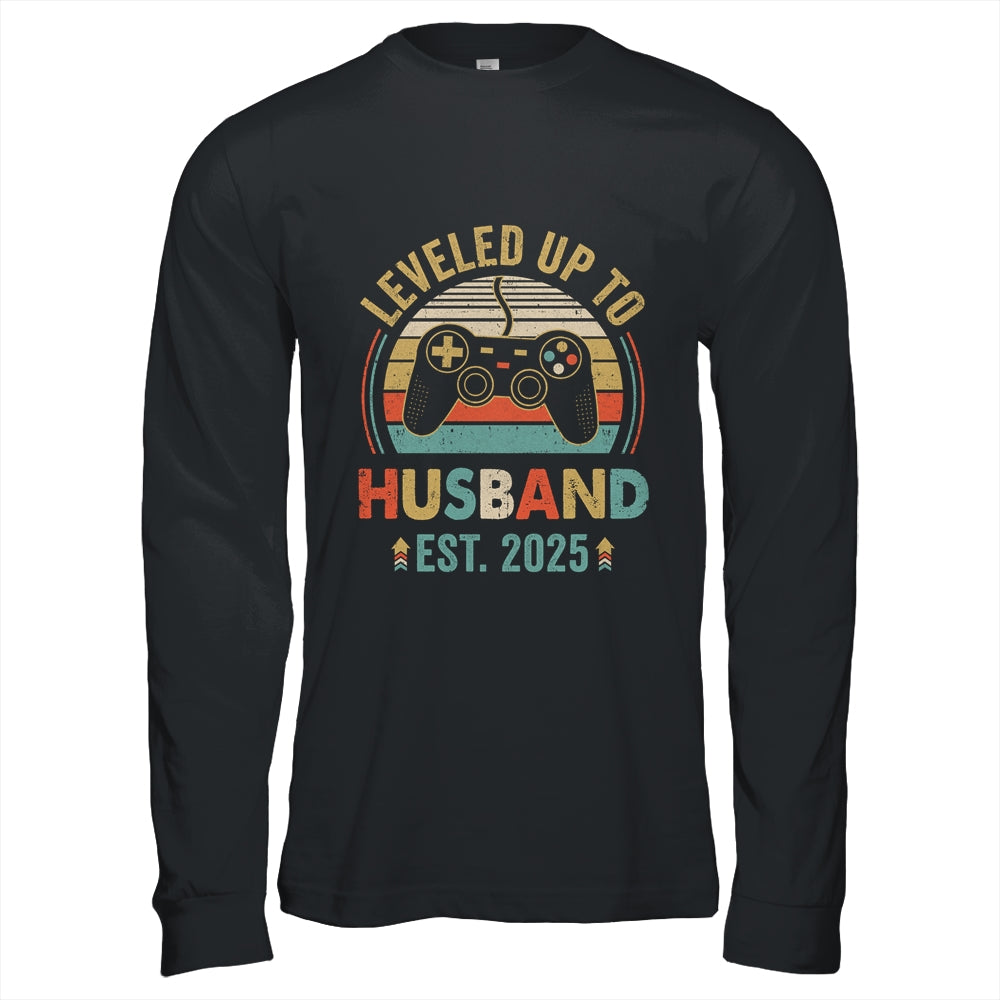 Leveled Up To Husband 2025 Video Game Funny Married Gamer Shirt & Hoodie | siriusteestore