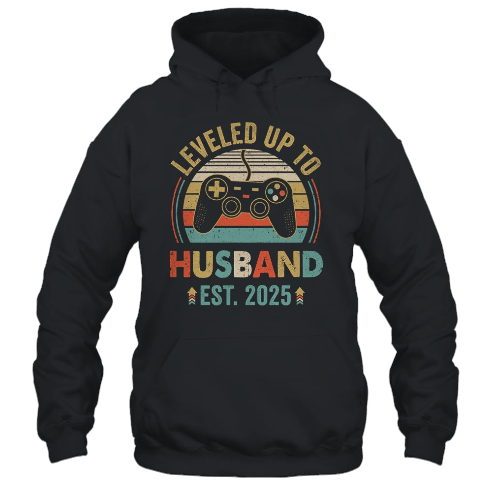 Leveled Up To Husband 2025 Video Game Funny Married Gamer Shirt & Hoodie | siriusteestore