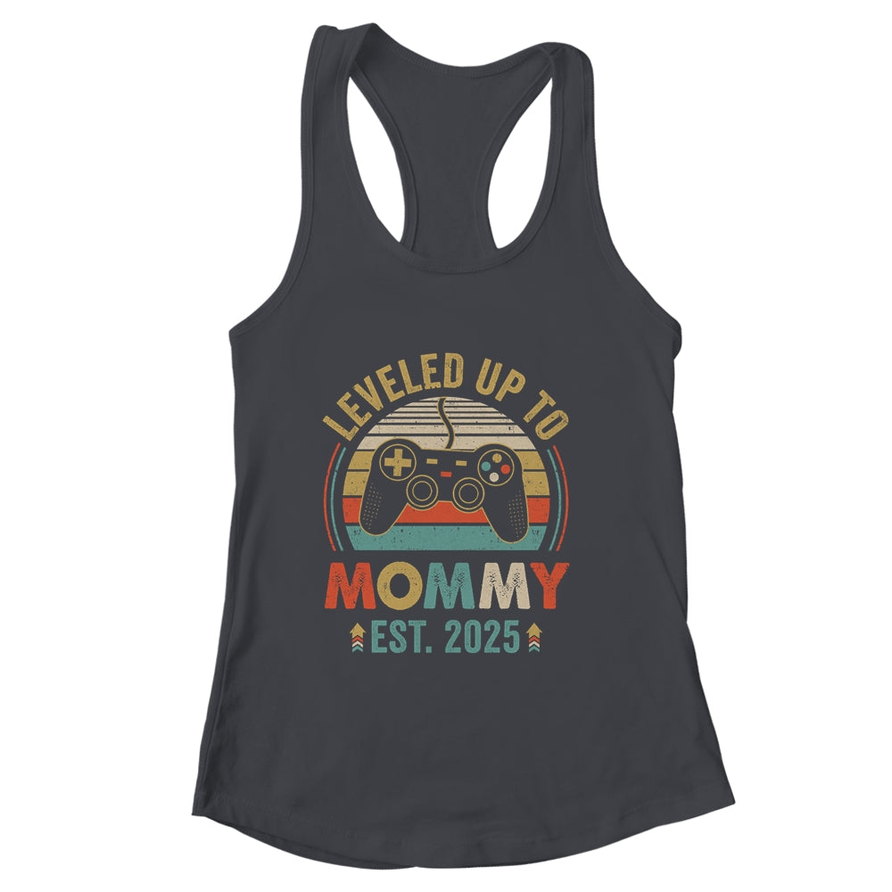 Leveled Up To Mommy 2025 Video Game Promoted To Mommy Shirt & Tank Top | siriusteestore