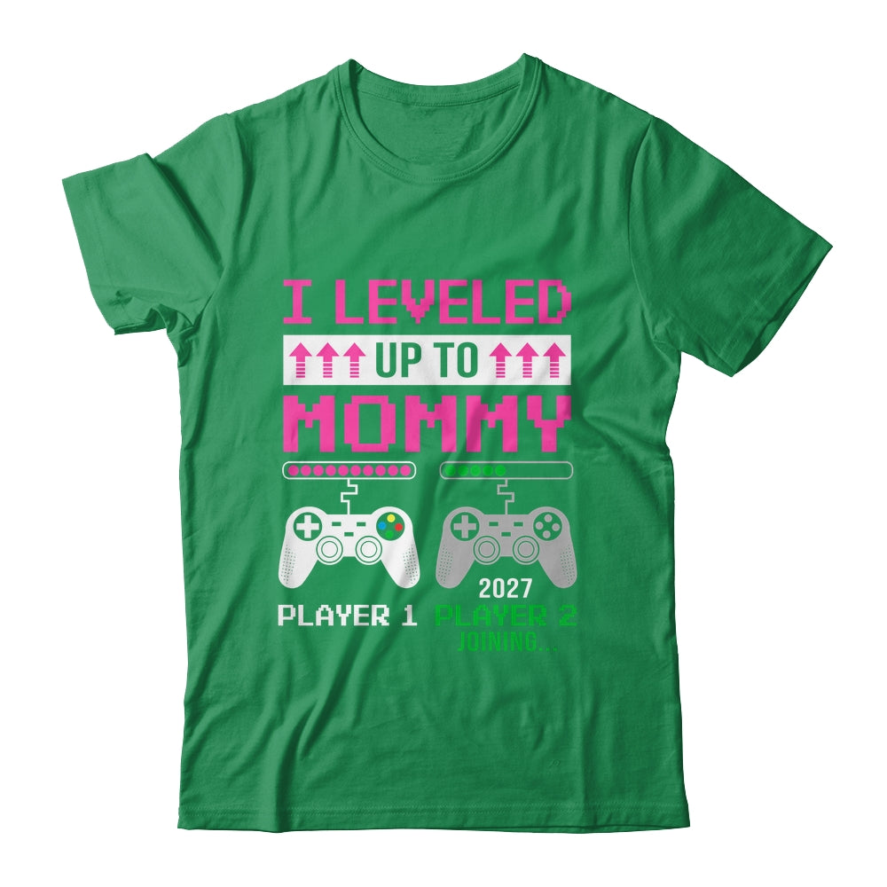 Leveled Up To Mommy 2027 Funny Video Game Soon To Be Mommy Shirt & Hoodie | siriusteestore
