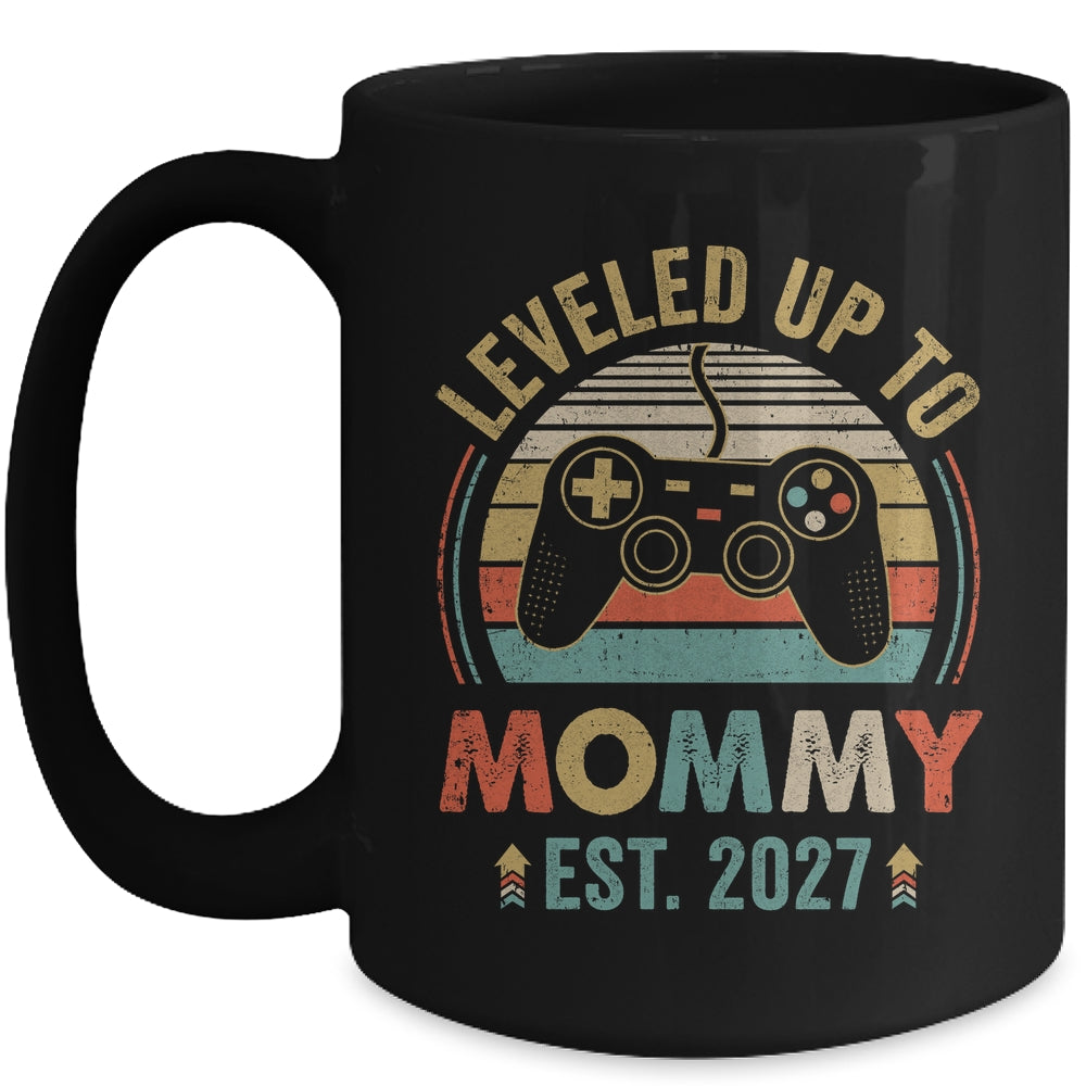 Leveled Up To Mommy 2027 Video Game Promoted To Mommy Mug | siriusteestore