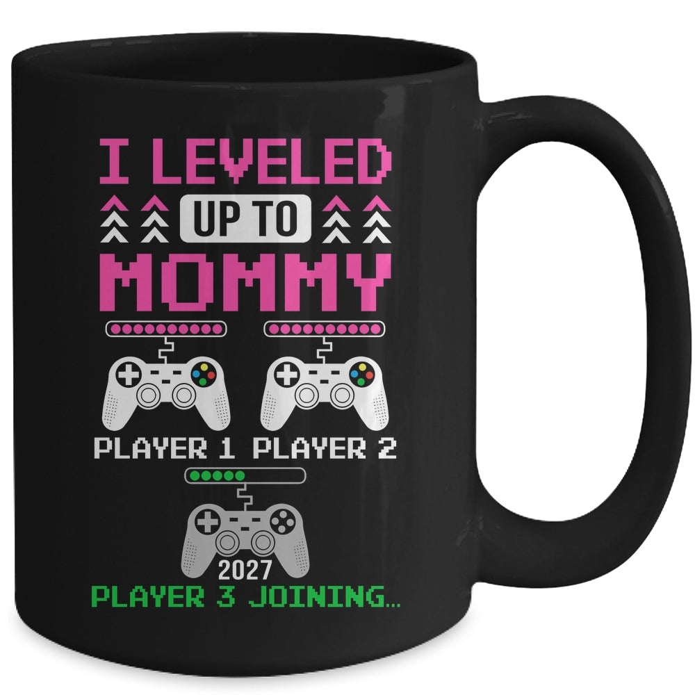 Leveled Up To Mommy Again Funny Funny Gamer Mom Est 2027 Mug | siriusteestore